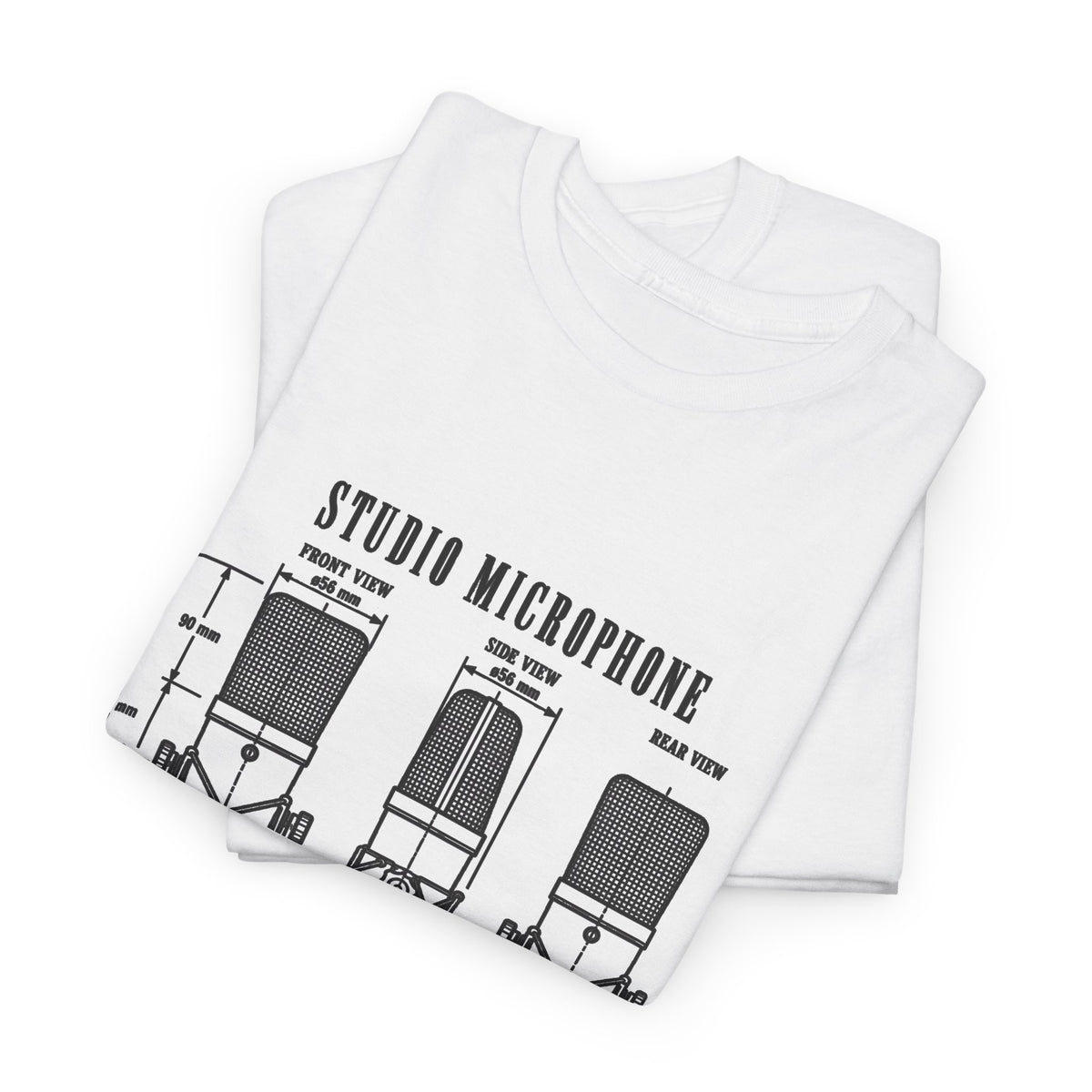 Studio Microphone Blueprint T-Shirt