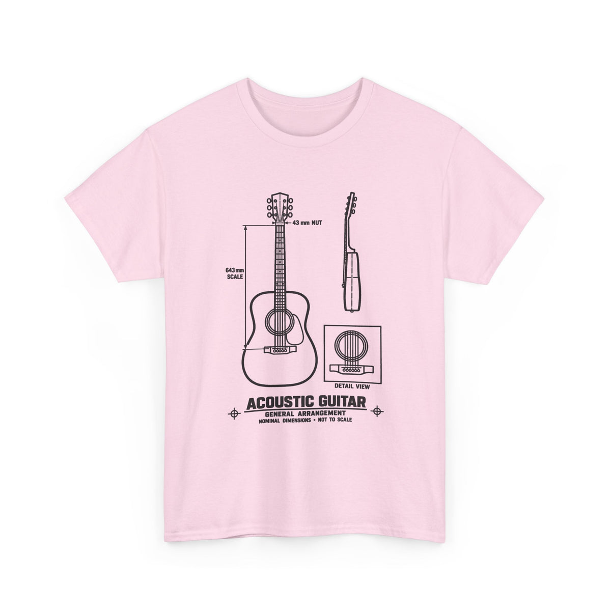 Acoustic Guitar Blueprint T-Shirt