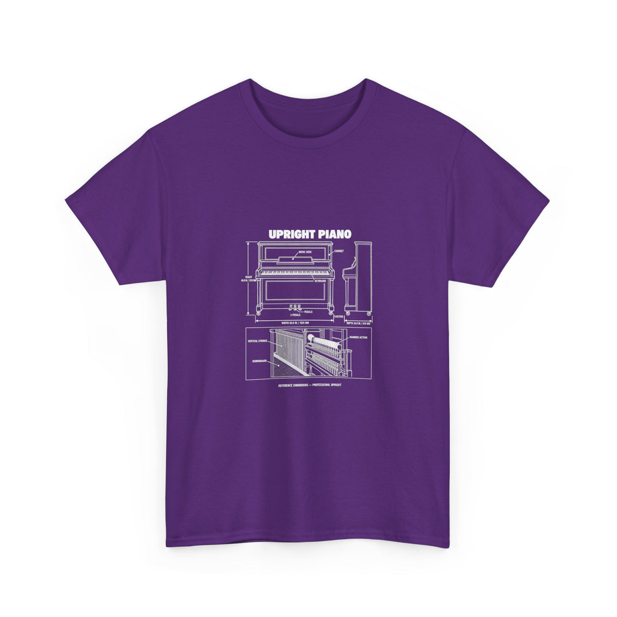 Upright Piano Blueprint T-Shirt