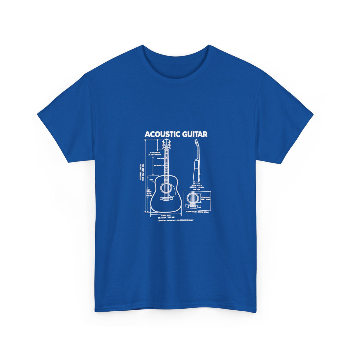 Acoustic Guitar Blueprint T-Shirt