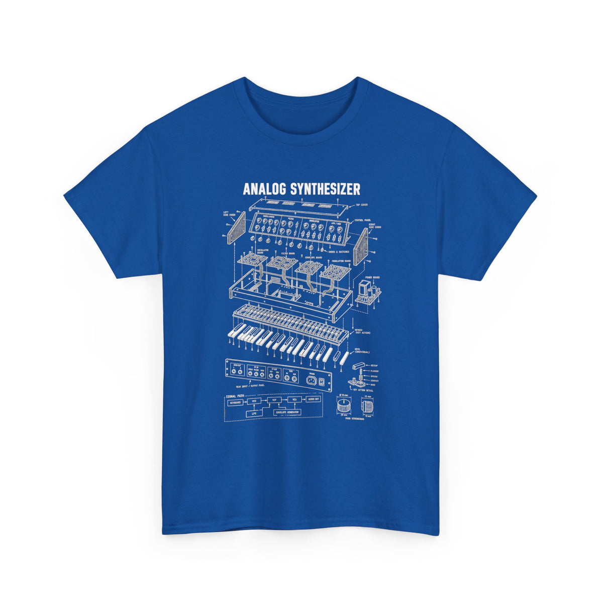 Analog Synthesizer Blueprint T-Shirt