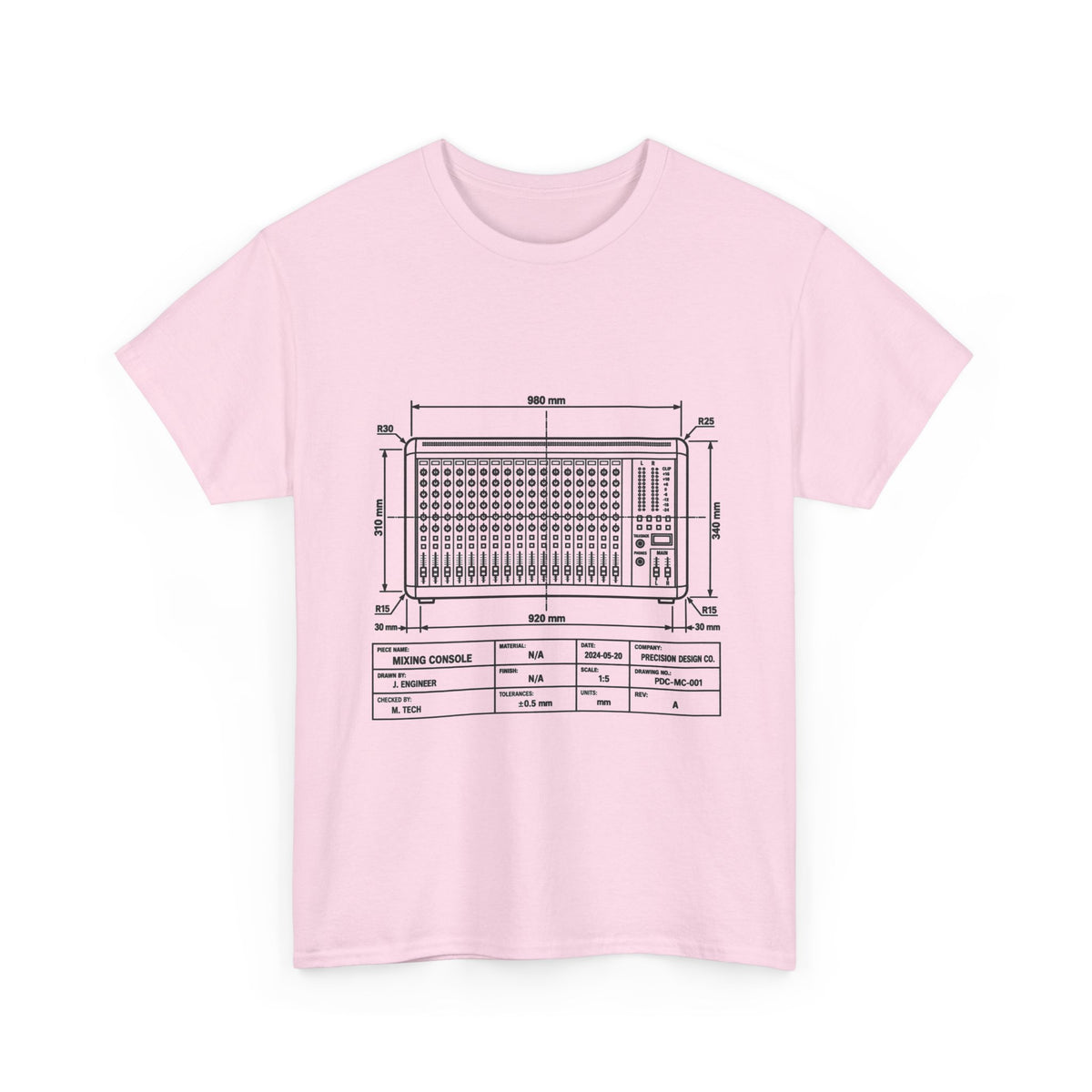 Analog Synthesizer Blueprint T-Shirt