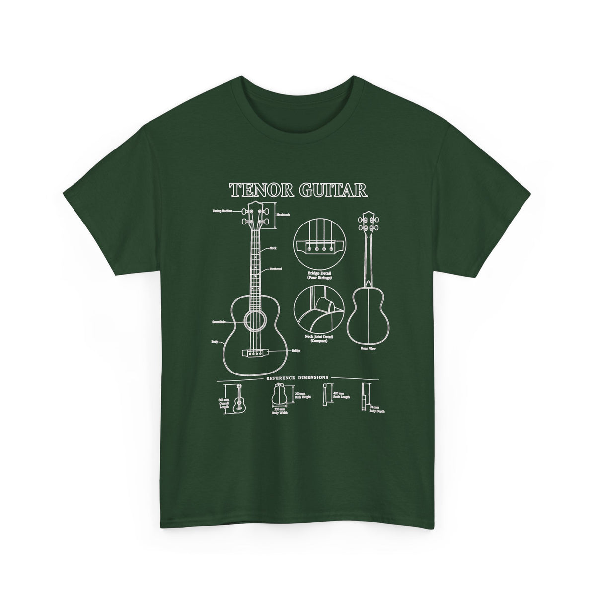 Tenor Guitar Blueprint T‑Shirt