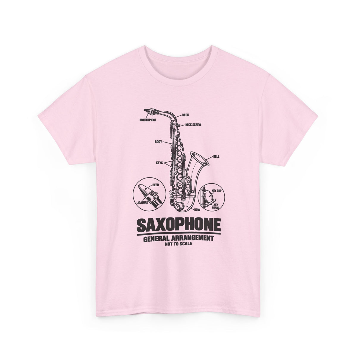 Saxophone Blueprint T-Shirt