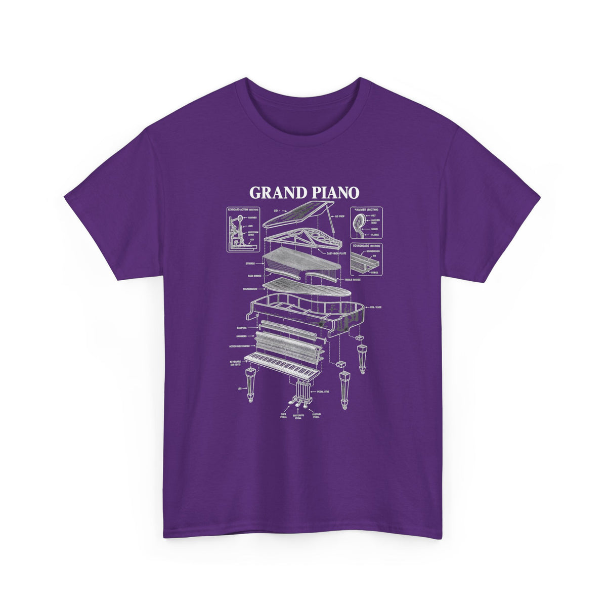 Grand Piano Blueprint T-Shirt