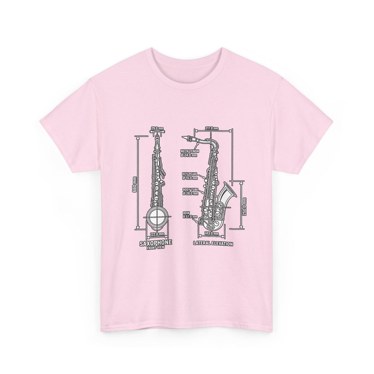 Saxophone Blueprint T-Shirt