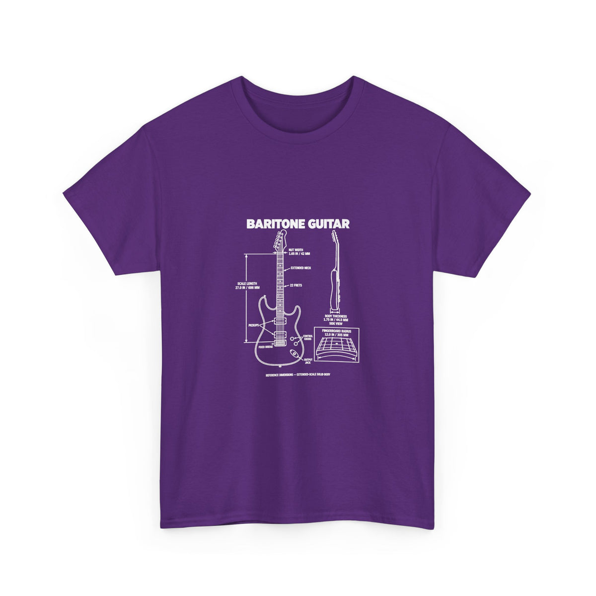 Baritone Guitar Blueprint T-Shirt