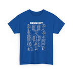 Drum Kit Blueprint T-Shirt