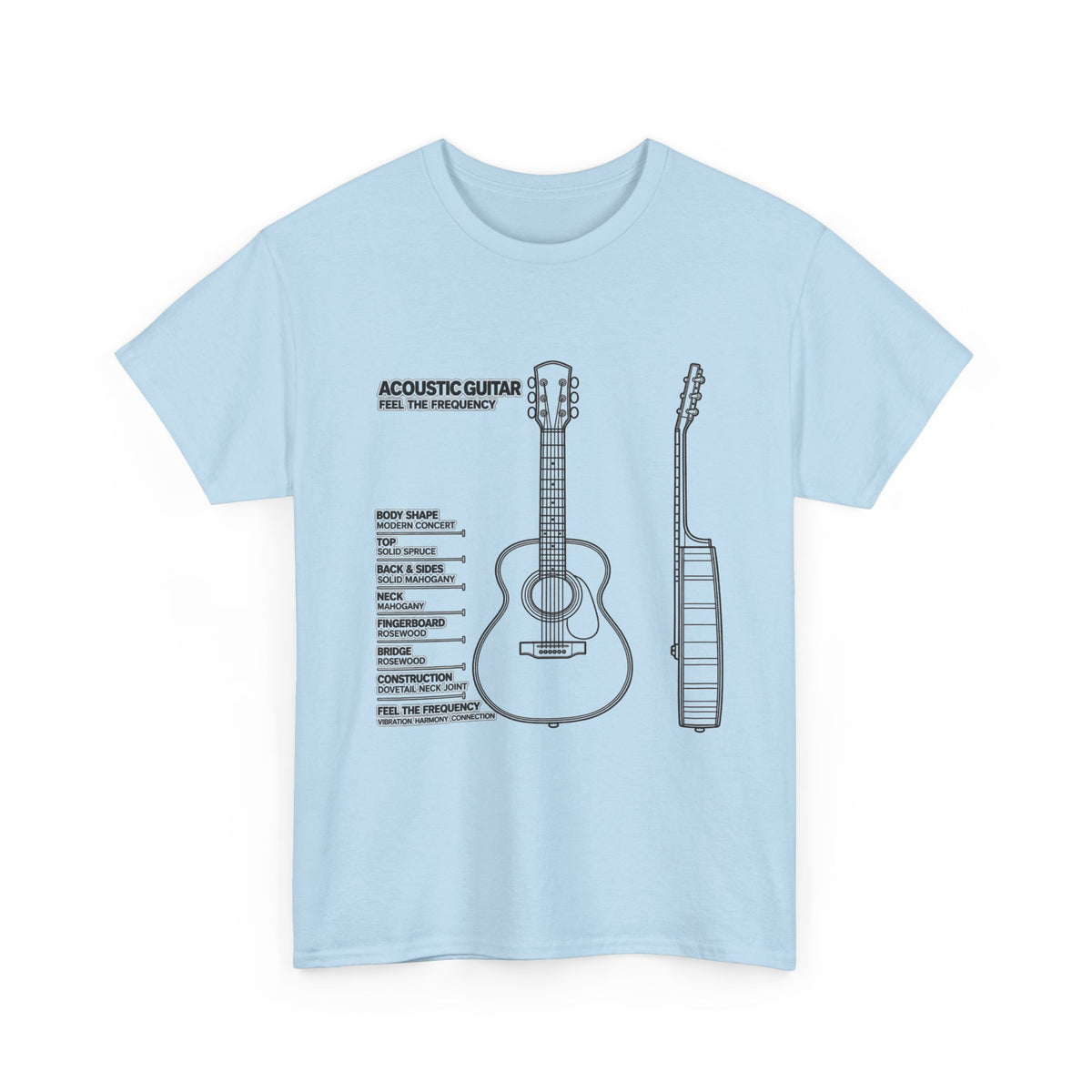Acoustic Guitar Blueprint T-Shirt: