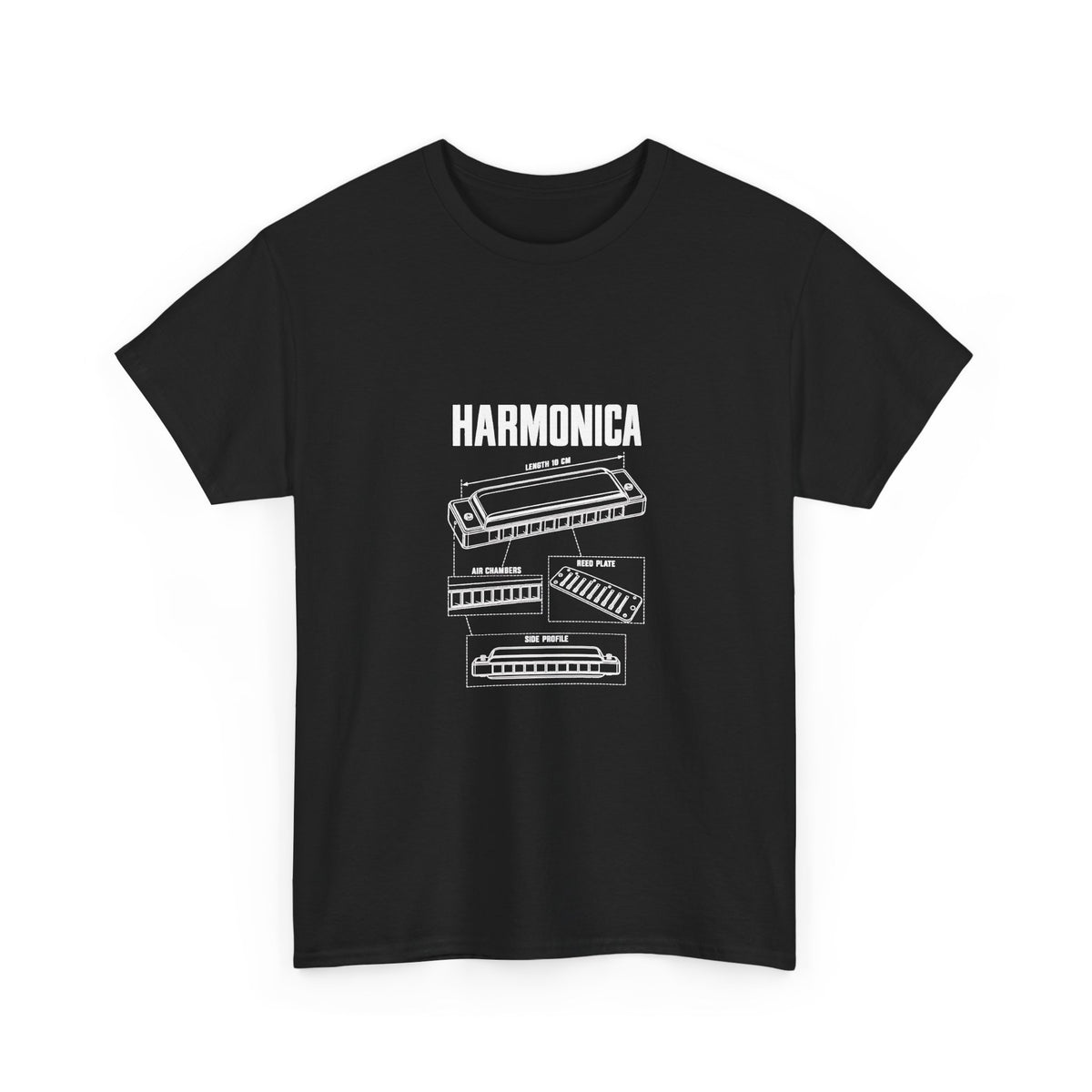 Harmonica Blueprint T-Shirt