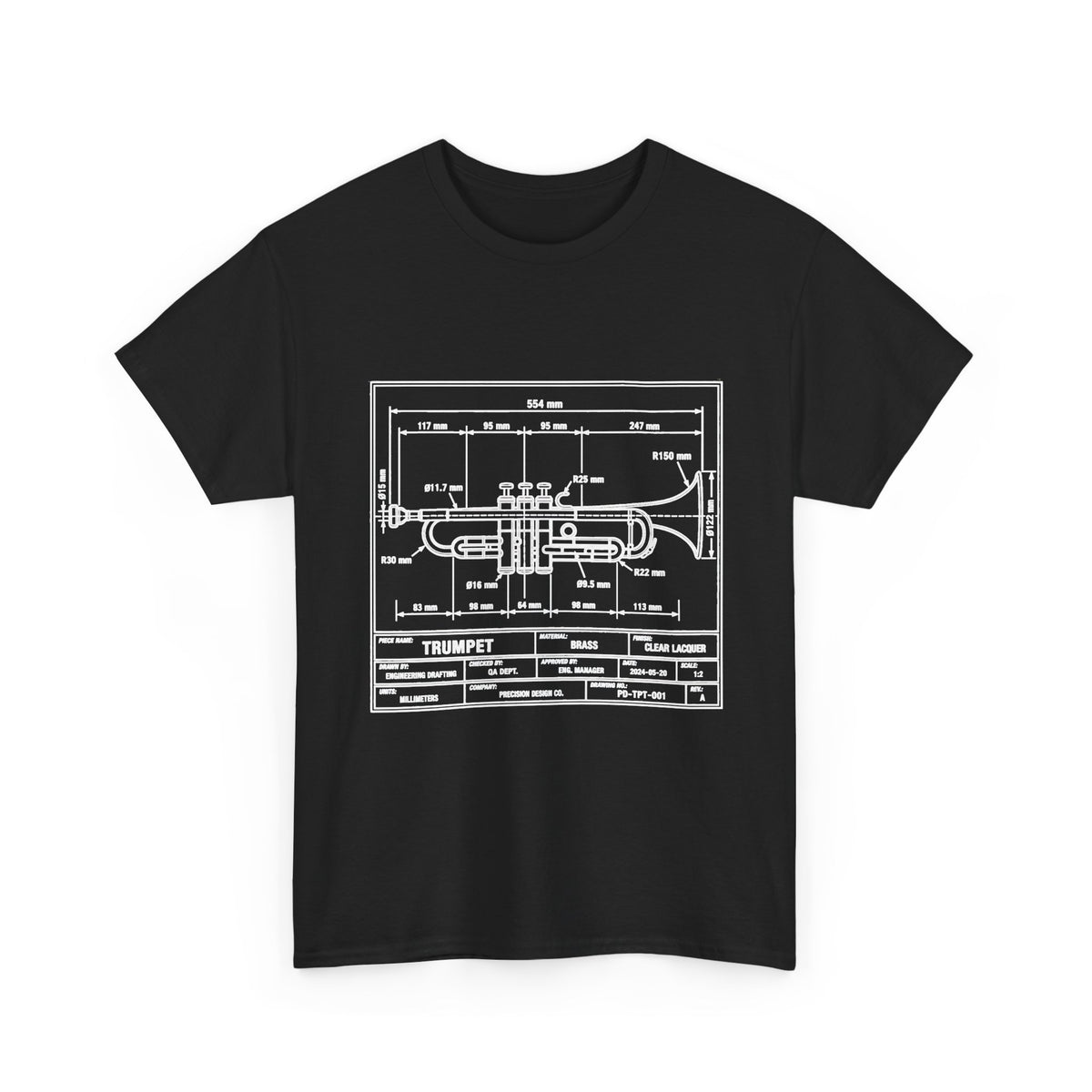 Trumpet Blueprint T-Shirt
