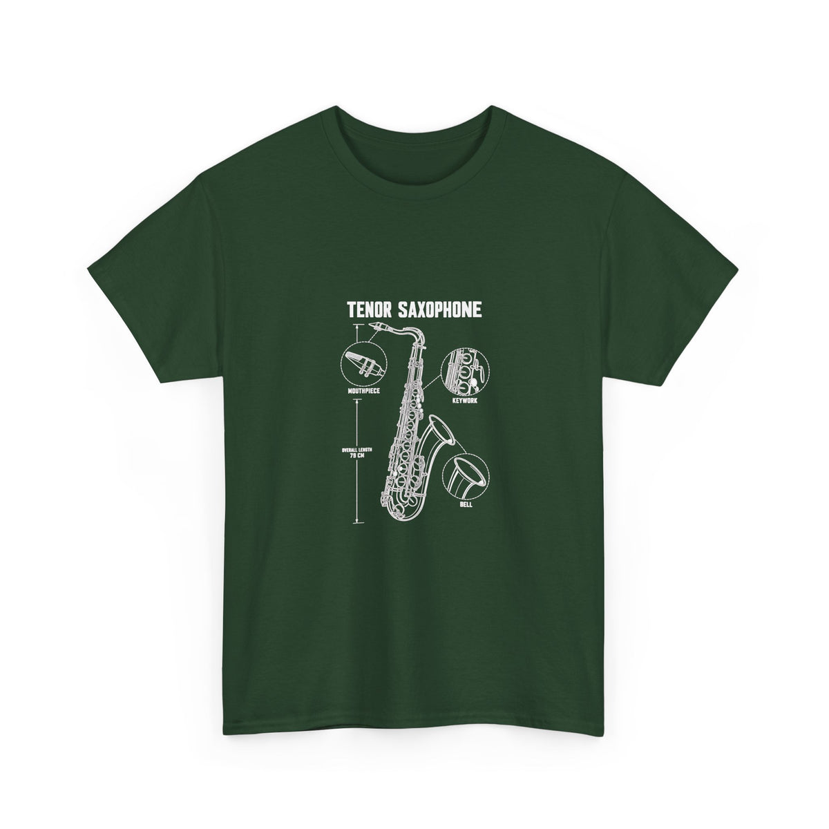 Tenor Saxophone Blueprint T-Shirt