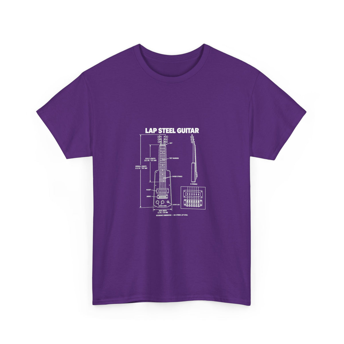 Lap Steel Guitar Blueprint T-Shirt