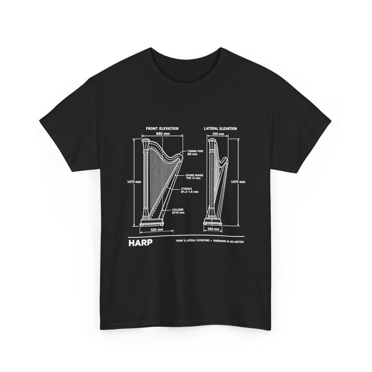 Harp Blueprint T-Shirt
