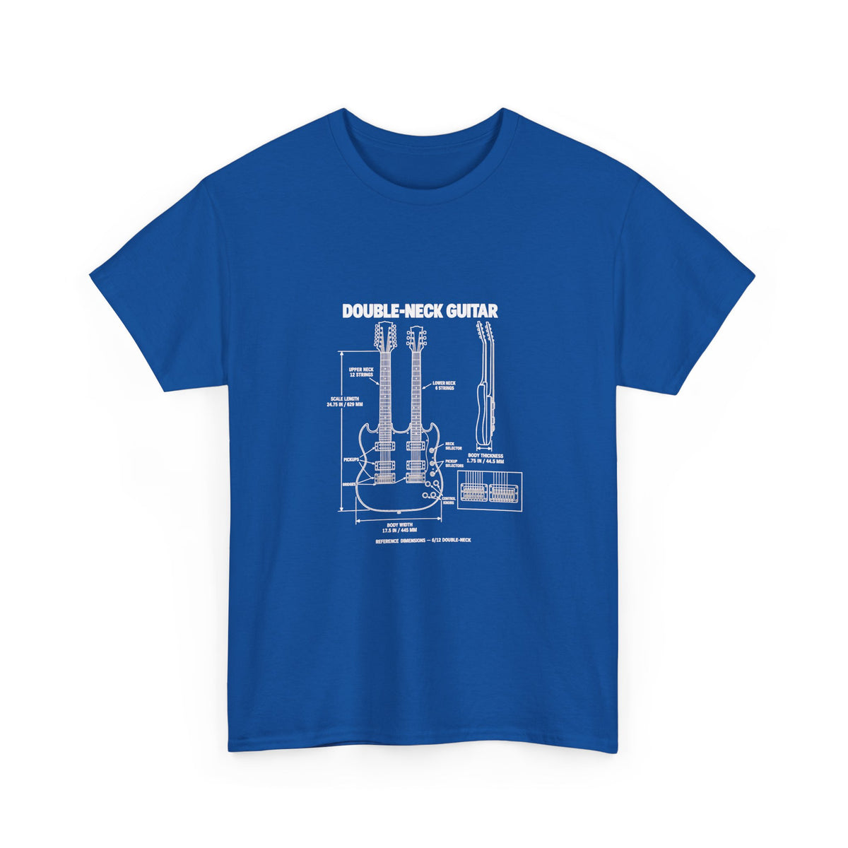 Double-Neck Guitar Blueprint T-Shirt