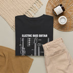 Electric Bass Guitar Blueprint T-Shirt