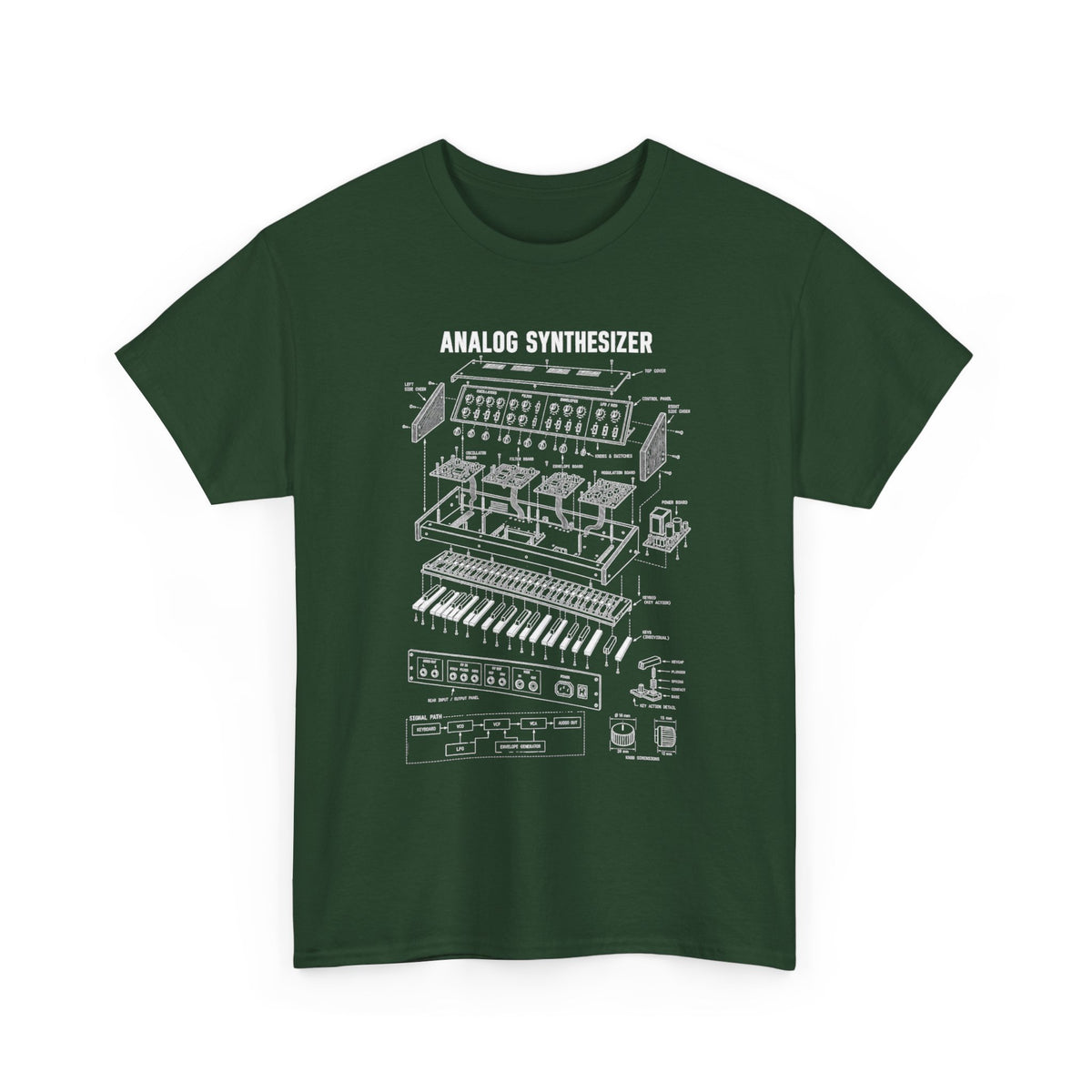 Analog Synthesizer Blueprint T-Shirt