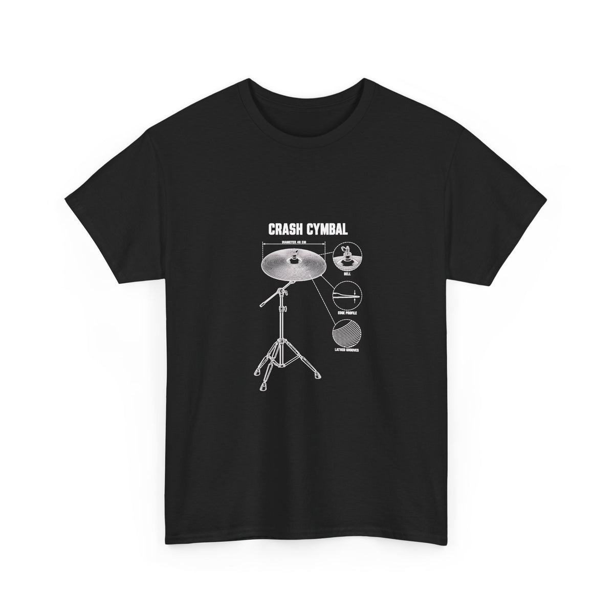 Crash Cymbal Blueprint T-Shirt