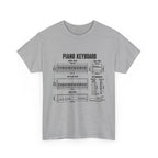Piano Keyboard Blueprint T-Shirt