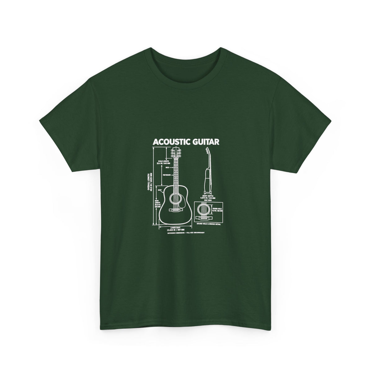 Acoustic Guitar Blueprint T-Shirt