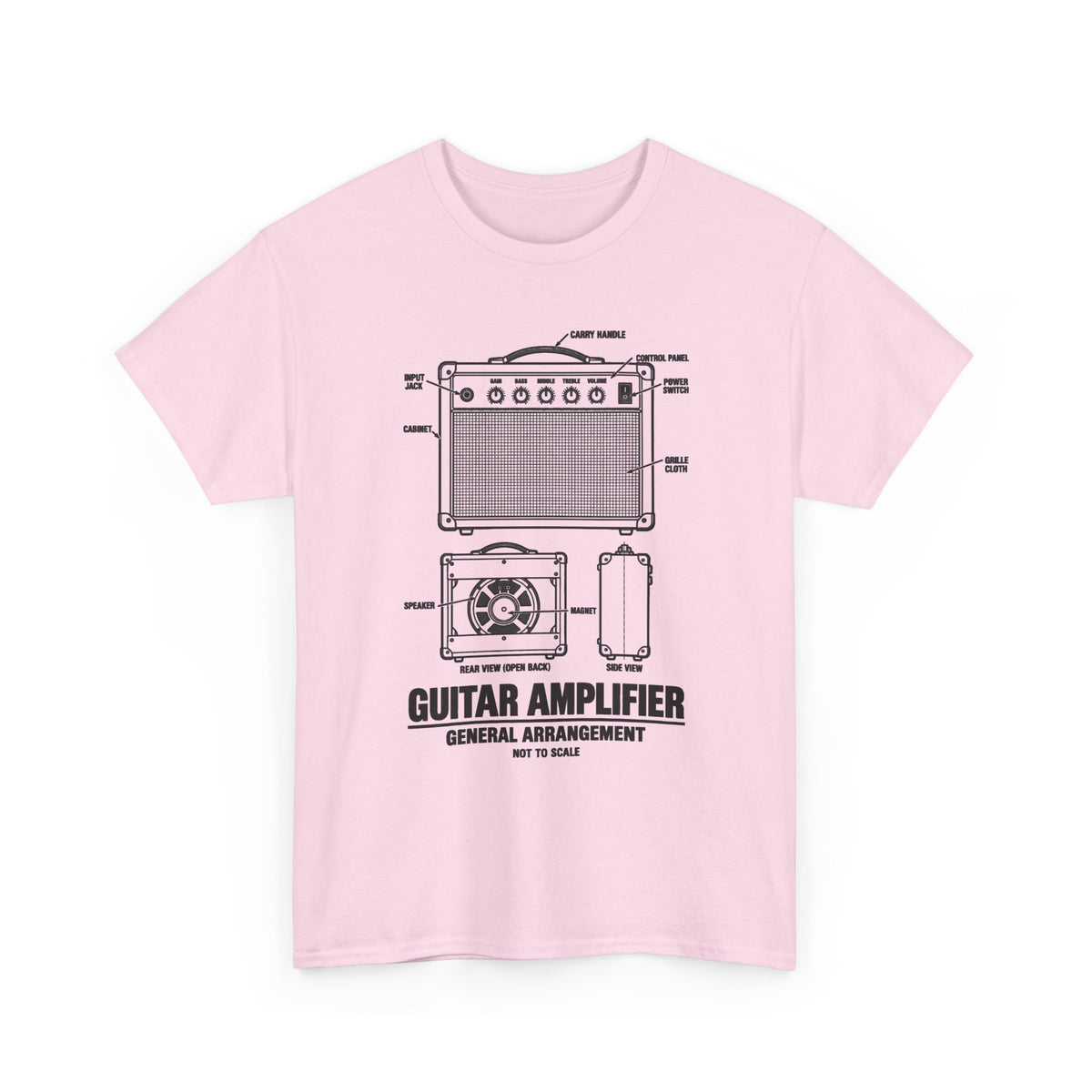 Guitar Amplifier Blueprint T-Shirt