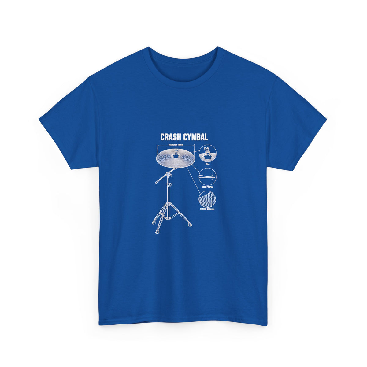 Crash Cymbal Blueprint T-Shirt