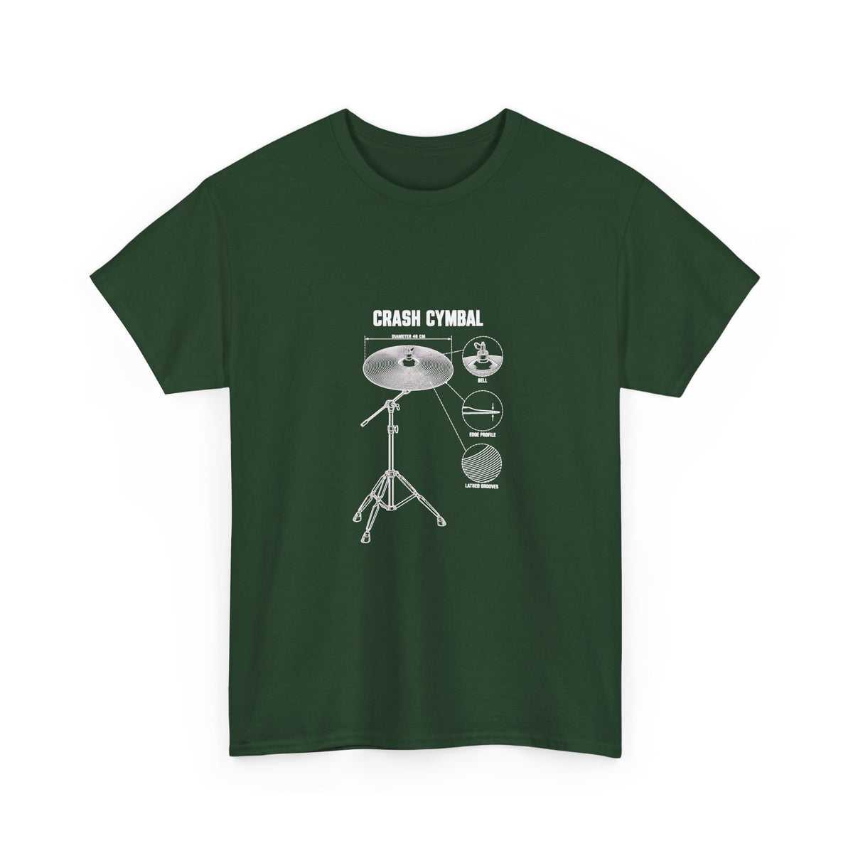 Crash Cymbal Blueprint T-Shirt