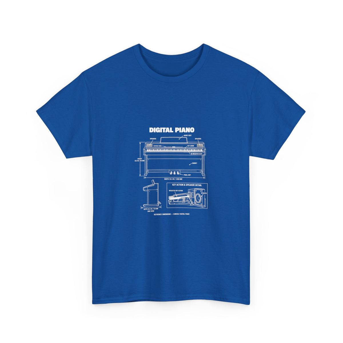 Digital Piano Blueprint T-Shirt
