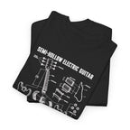 Baritone Electric Guitar Blueprint T-Shirt