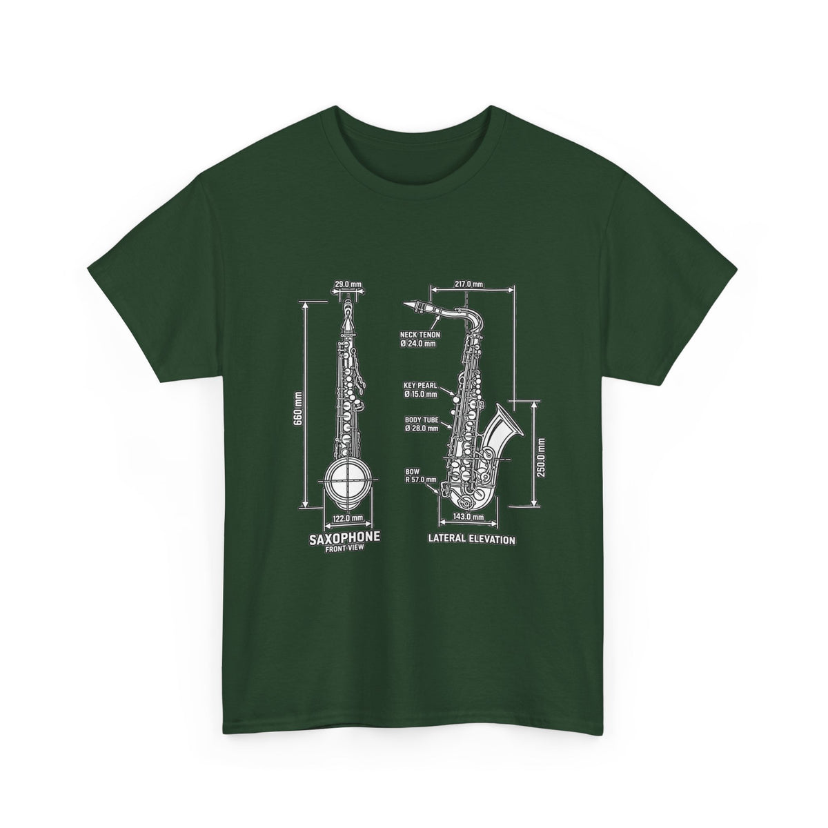 Saxophone Blueprint T-Shirt