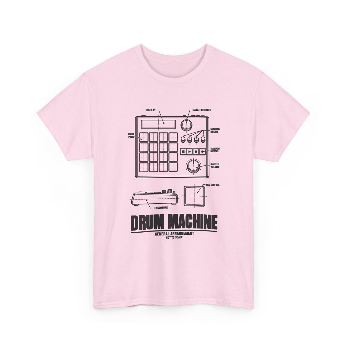 Drum Machine Blueprint T-Shirt