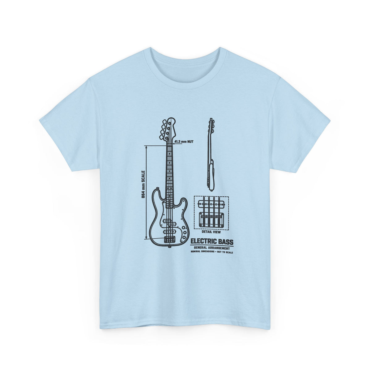 Electric Bass Blueprint T-Shirt