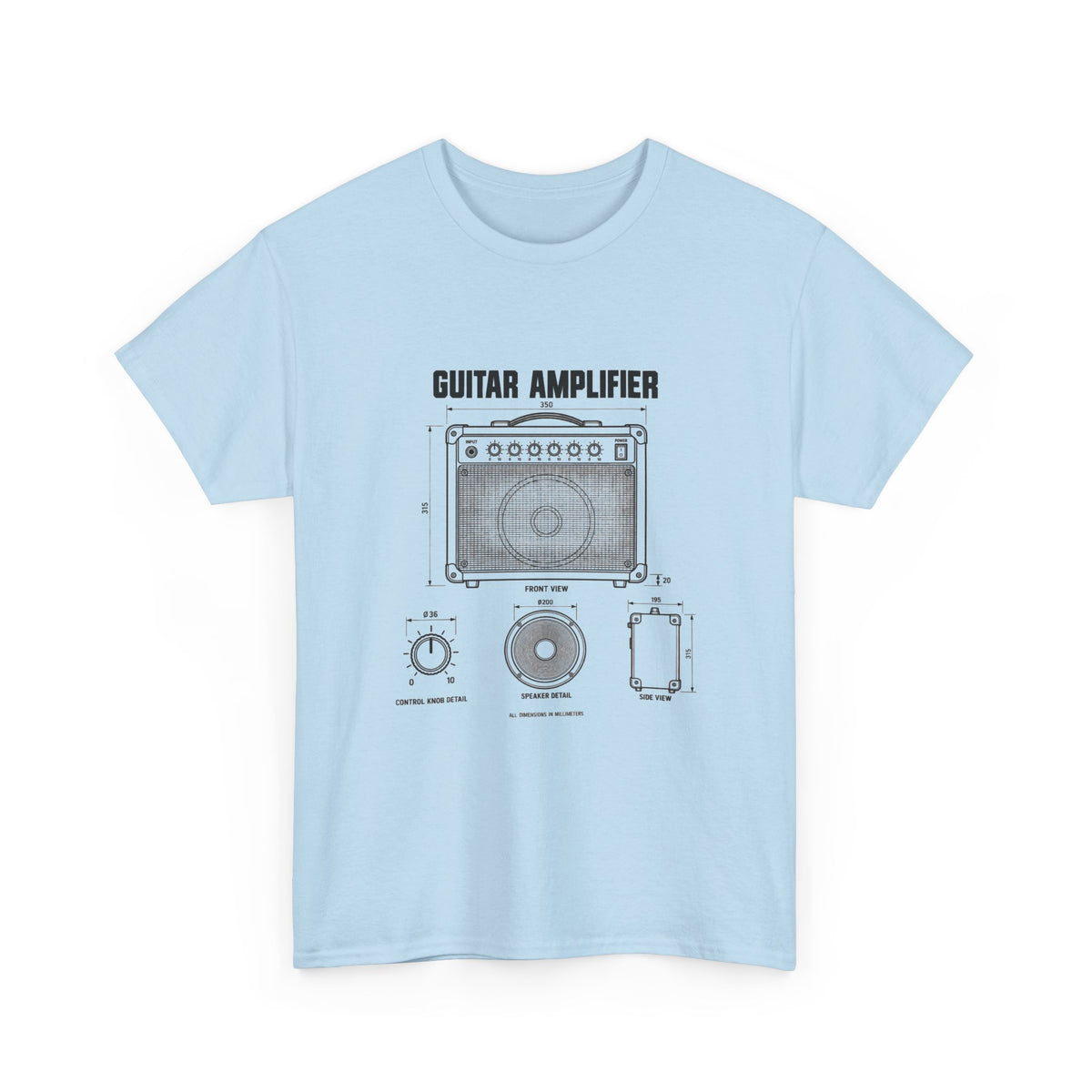 Guitar Amplifier Blueprint T-Shirt