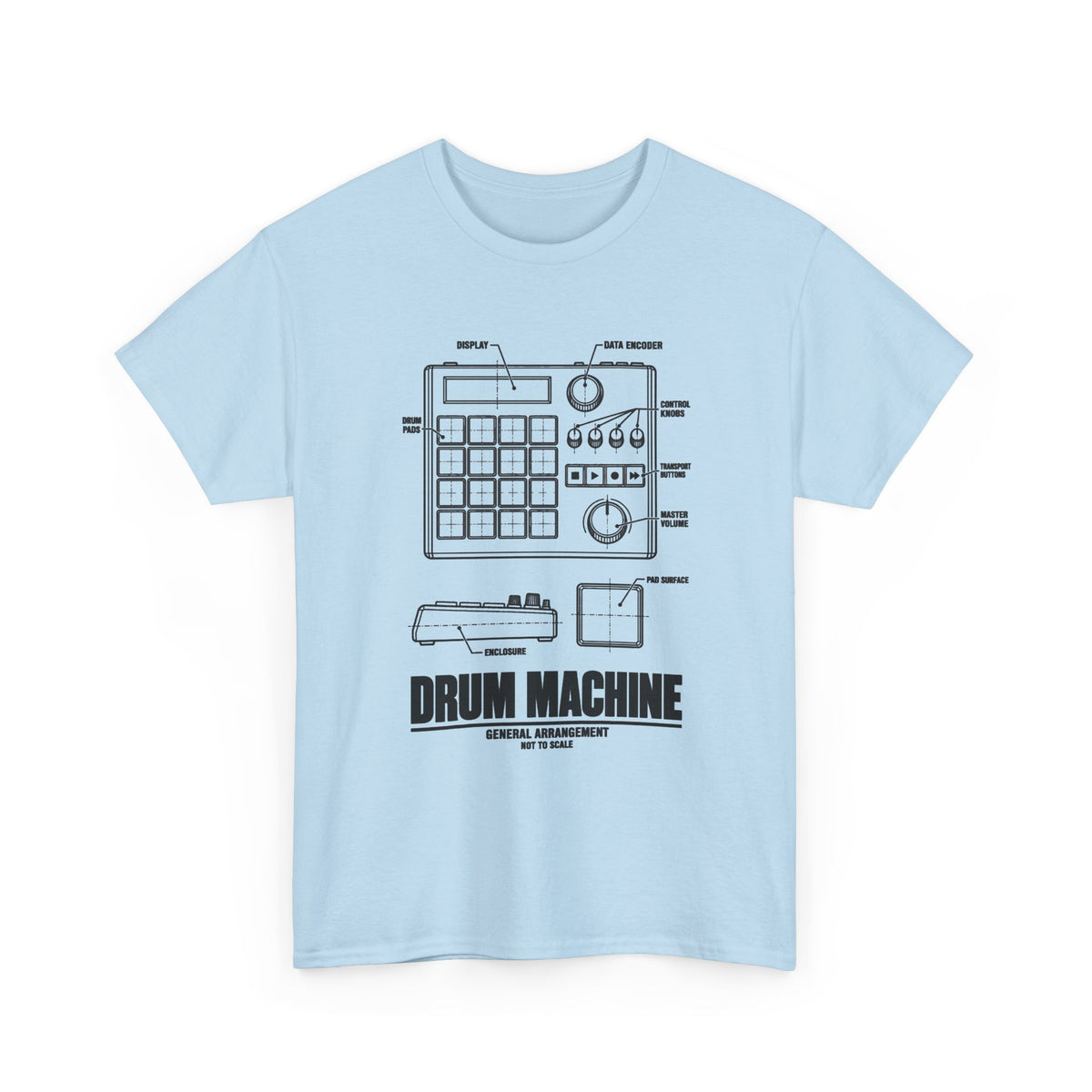 Drum Machine Blueprint T-Shirt