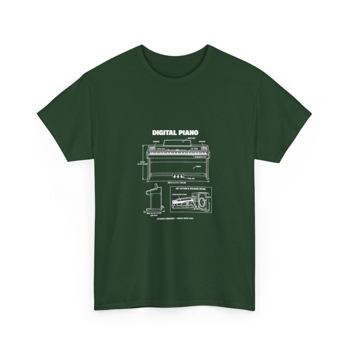 Digital Piano Blueprint T-Shirt