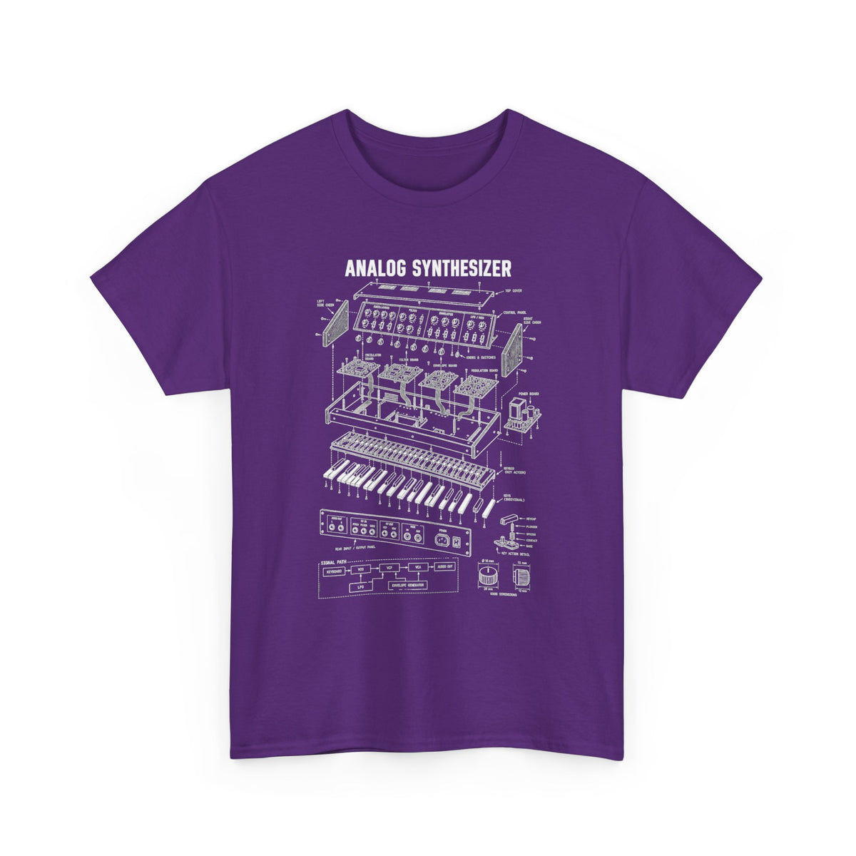 Analog Synthesizer Blueprint T-Shirt