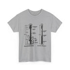 Electric Bass Guitar Blueprint T‑Shirt
