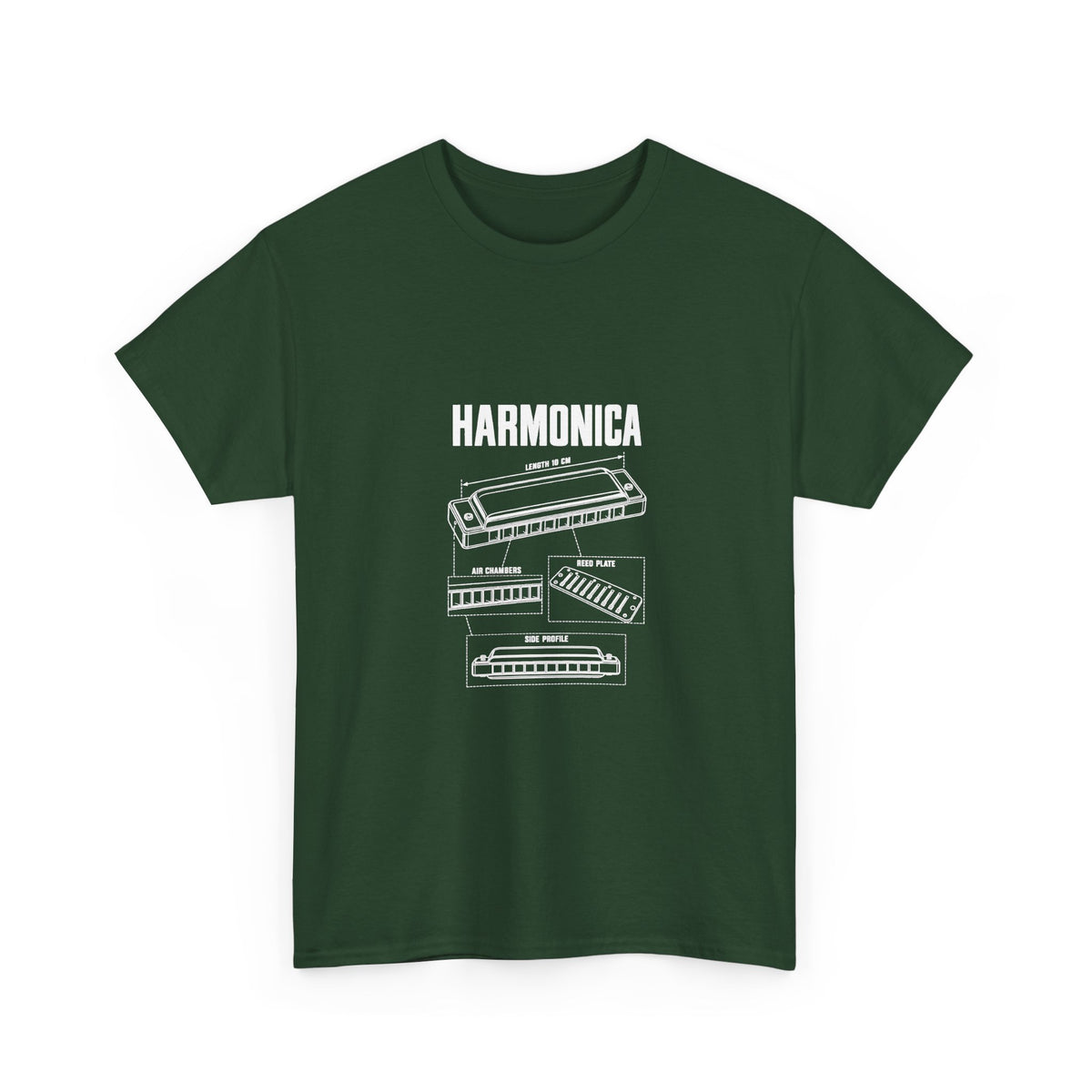 Harmonica Blueprint T-Shirt