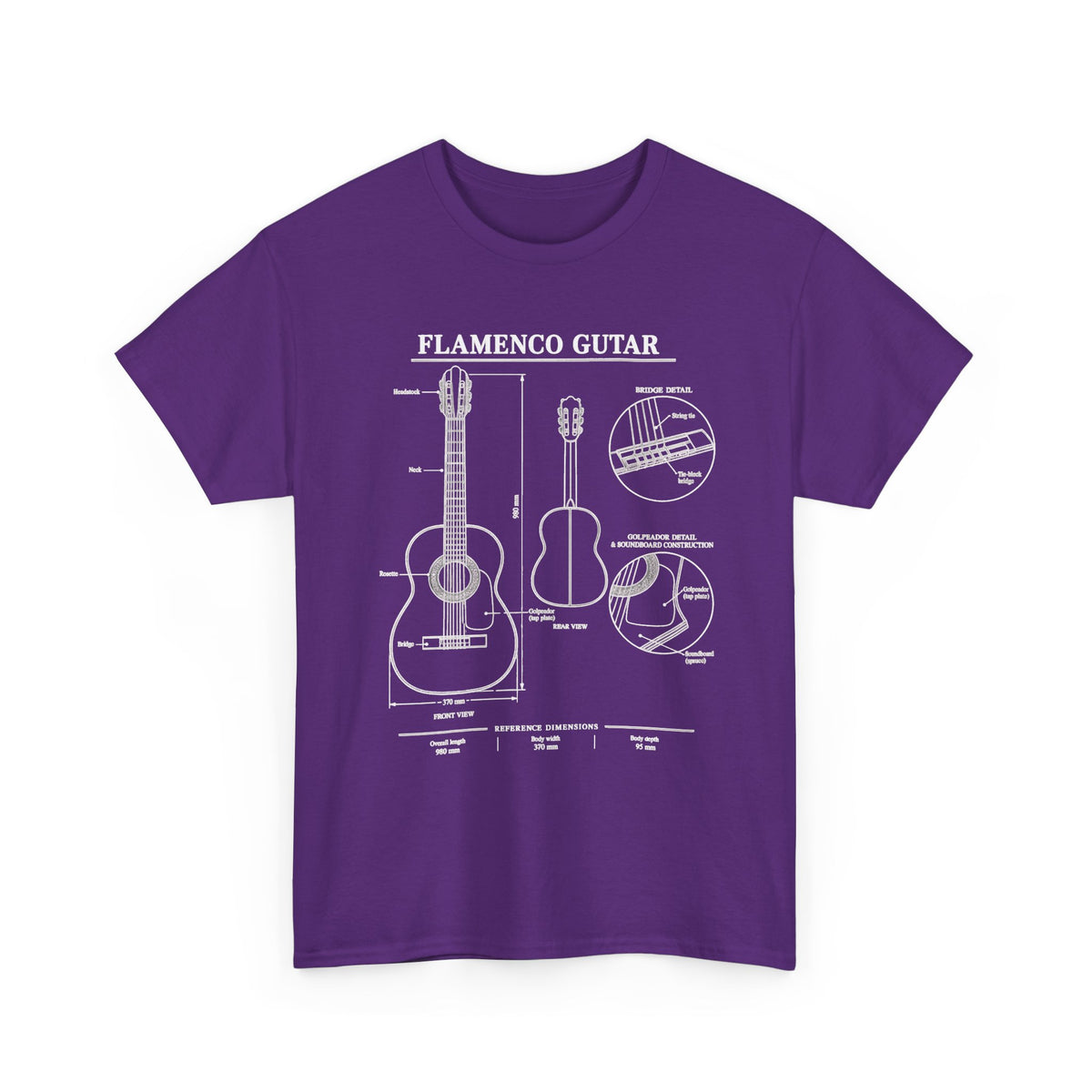 Flamenco Guitar Blueprint T-Shirt