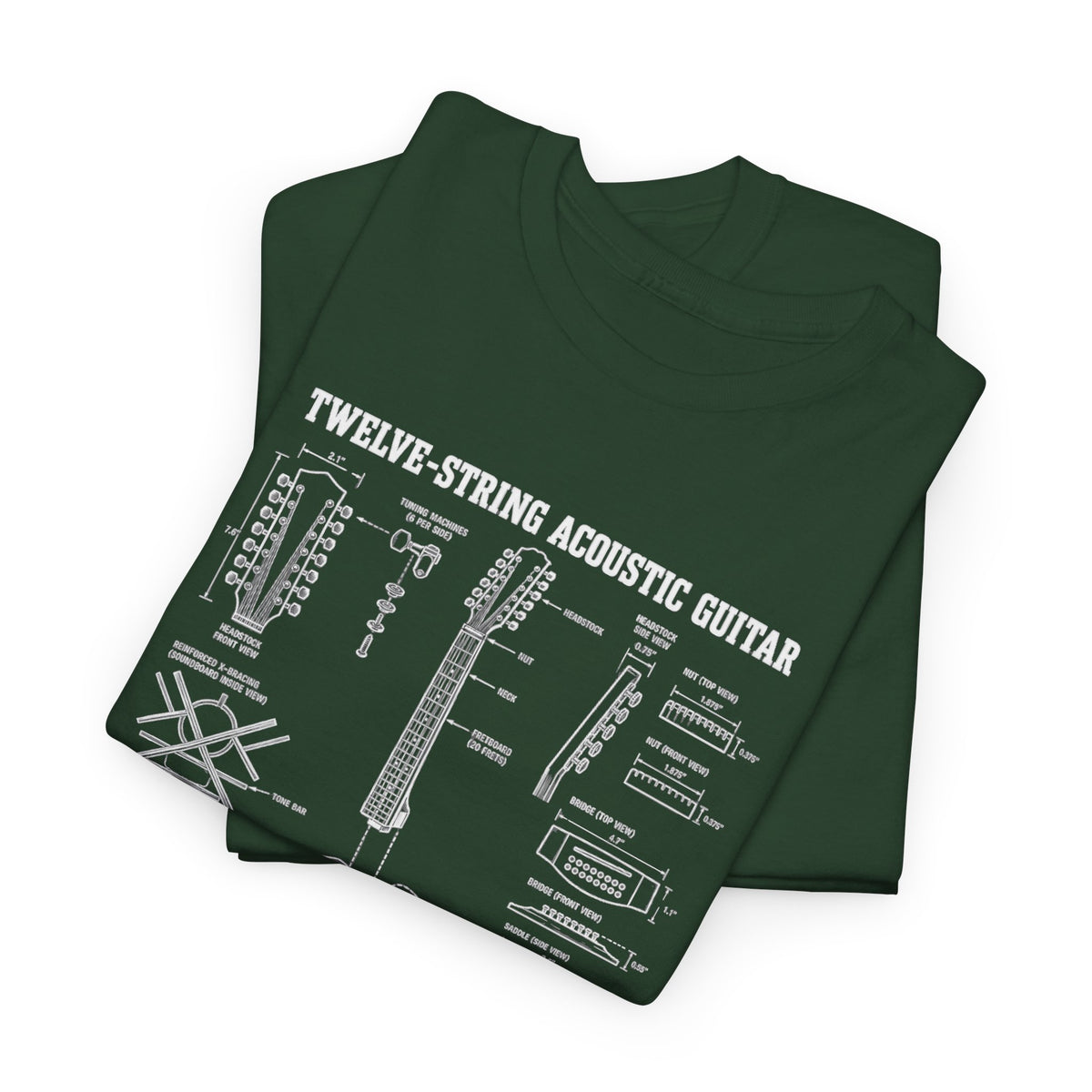 Acoustic Guitar Blueprint T-Shirt