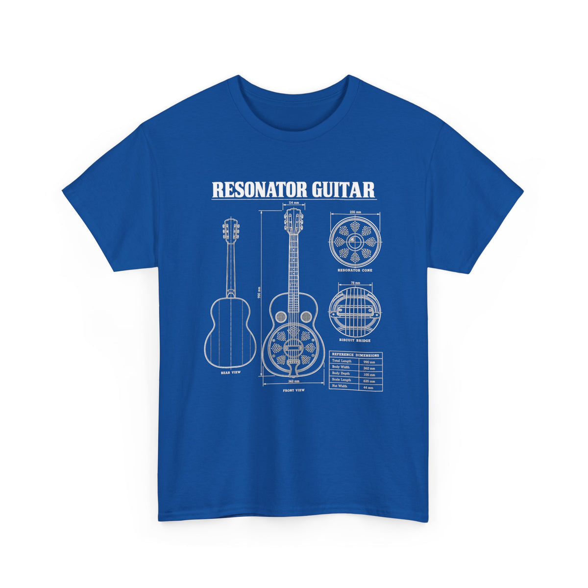 Resonator Guitar Blueprint T-Shirt