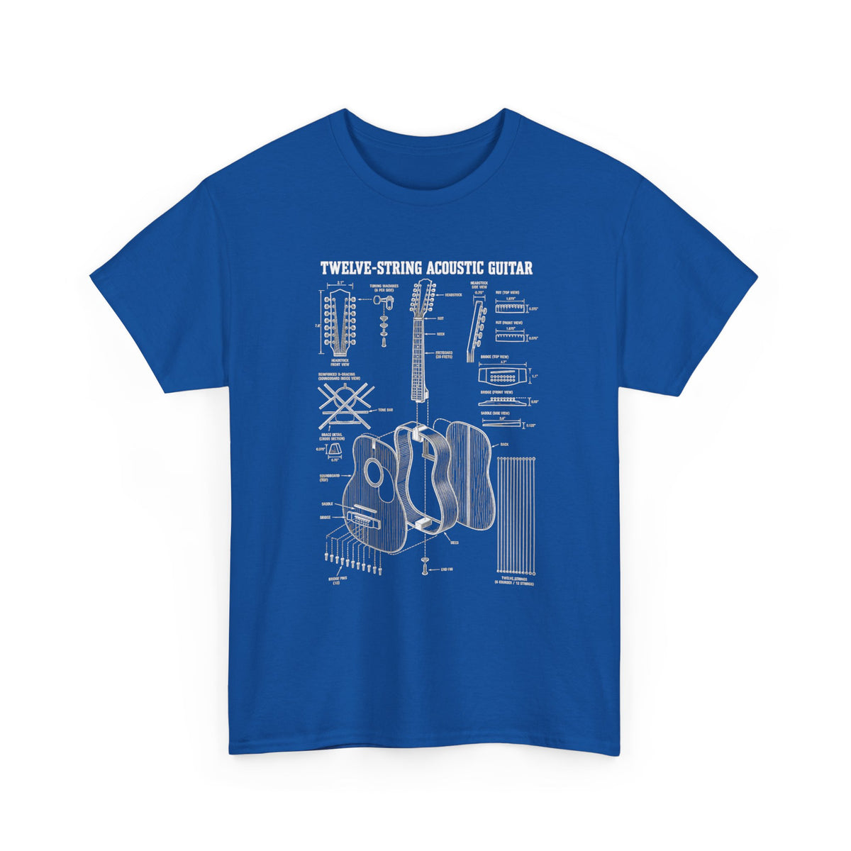 Acoustic Guitar Blueprint T-Shirt