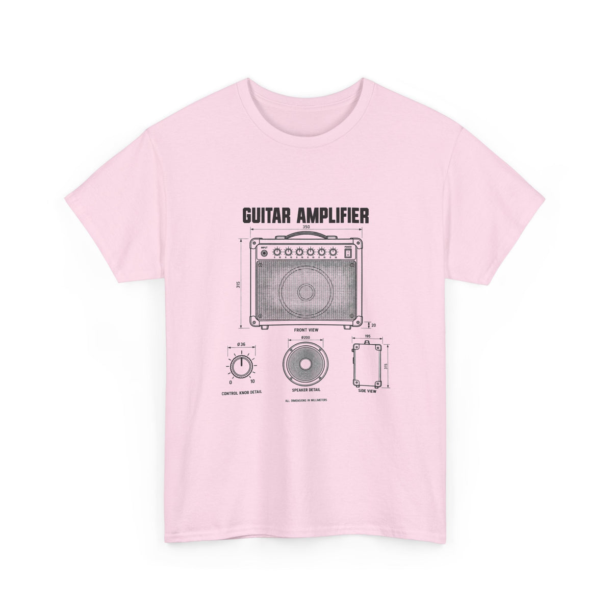 Guitar Amplifier Blueprint T-Shirt