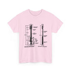 Electric Bass Guitar Blueprint T‑Shirt