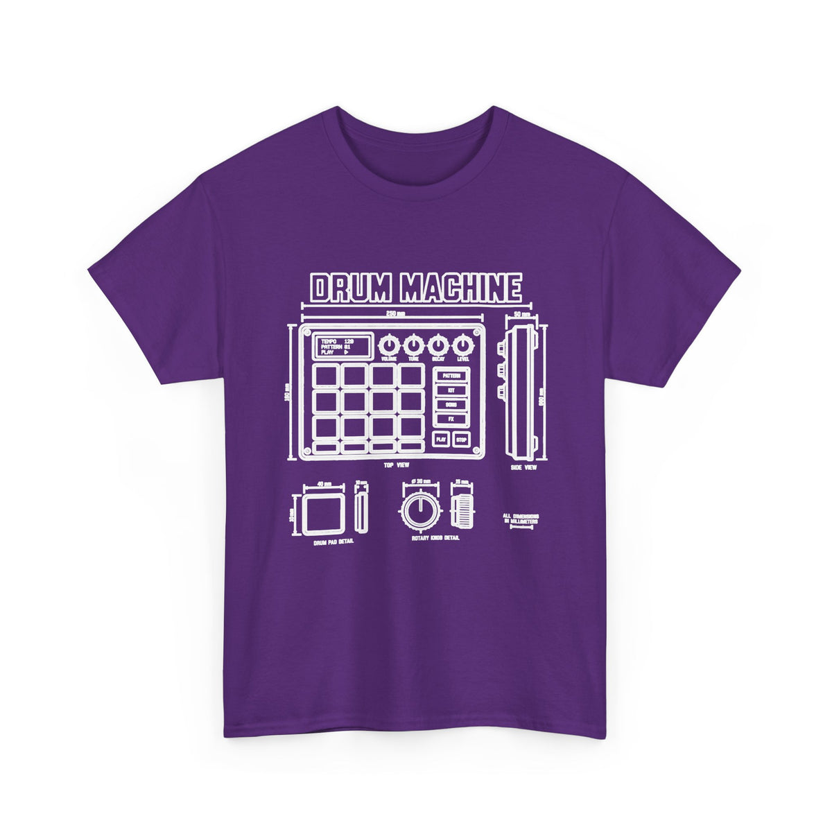 Drum Machine Blueprint T-Shirt