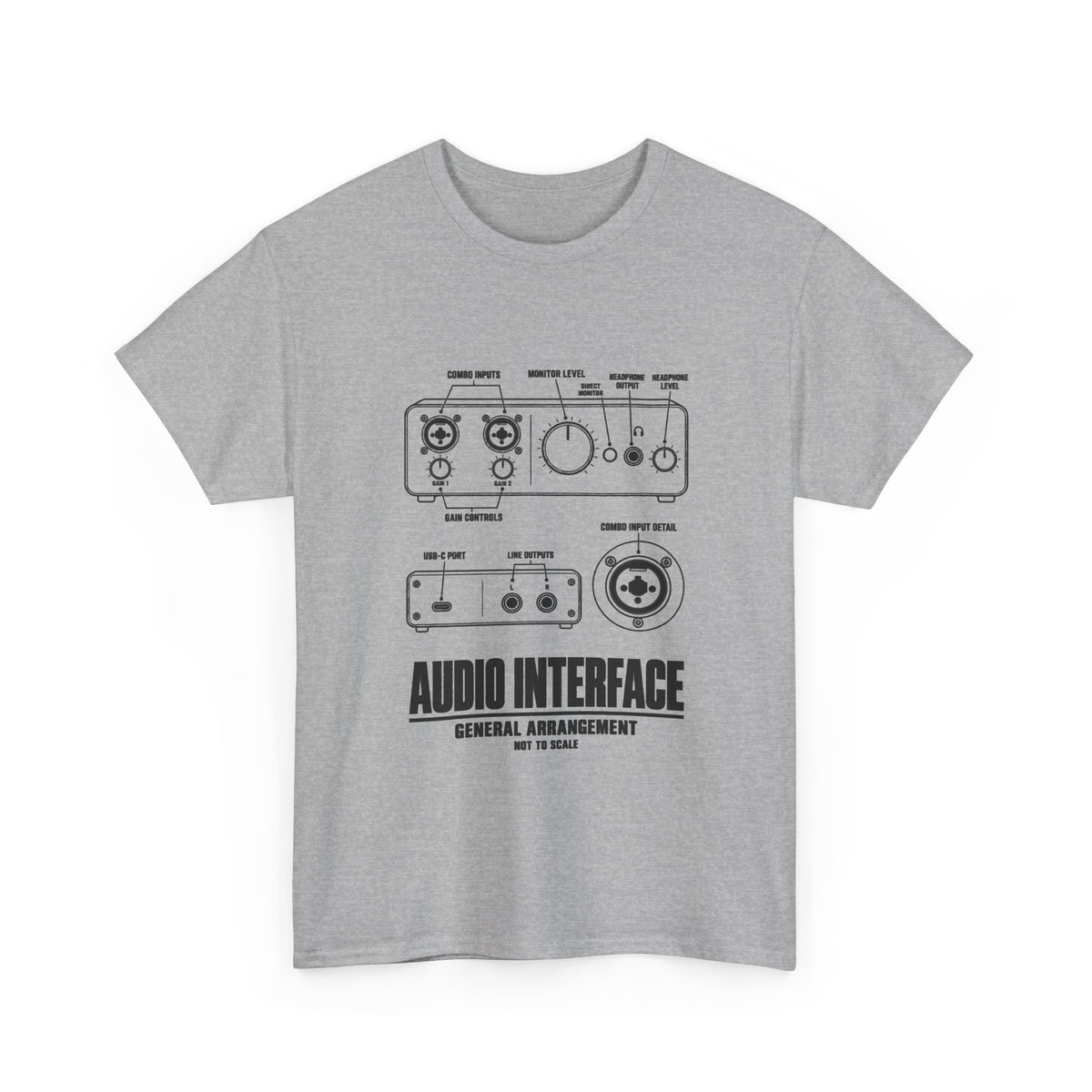 Audio Interface Blueprint T-Shirt