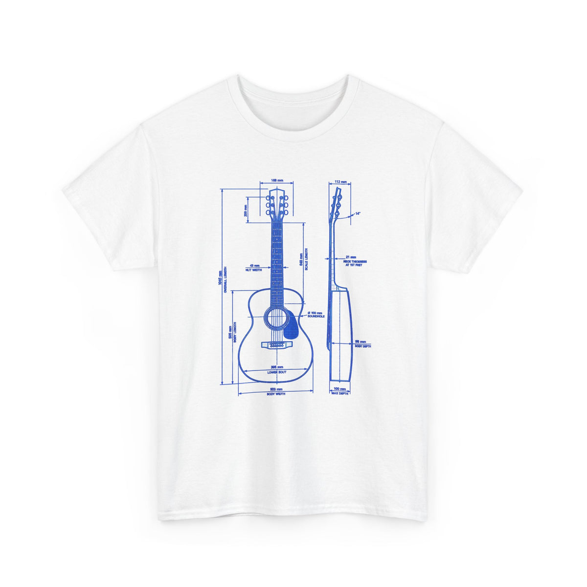 Acoustic Guitar Blueprint T-Shirt