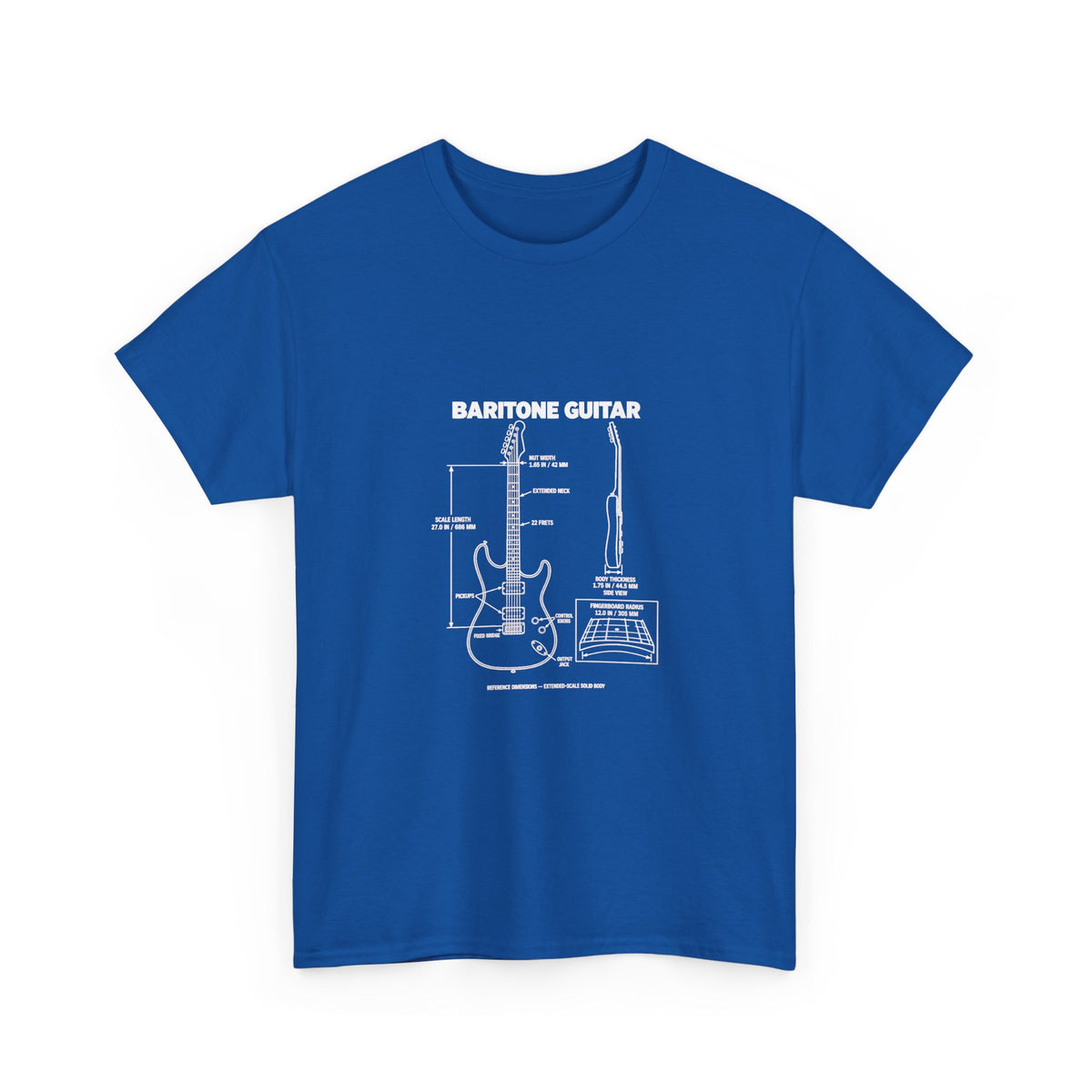Baritone Guitar Blueprint T-Shirt