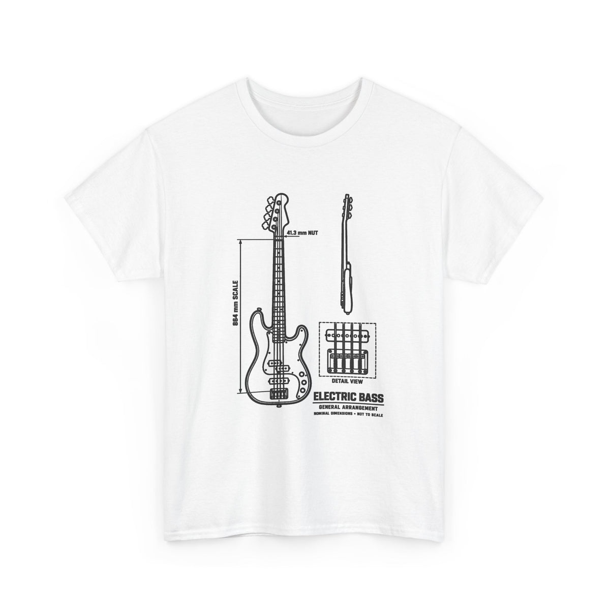Electric Bass Blueprint T-Shirt
