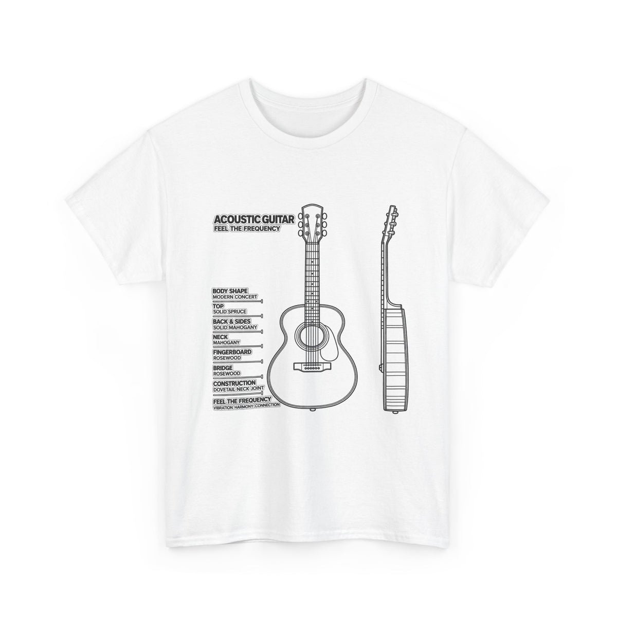 Acoustic Guitar Blueprint T-Shirt: